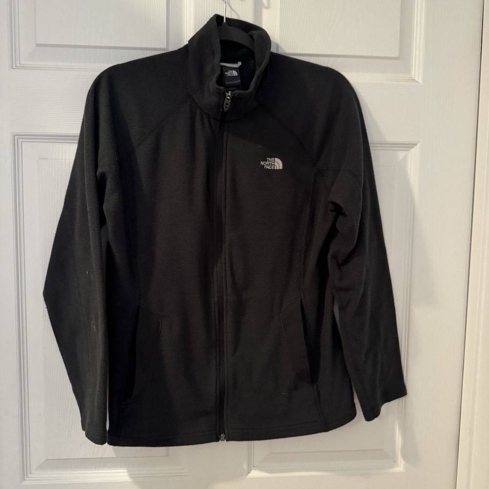 North Face Fleece Jacket Women's‎ Sz  Medium Black TKA 100 Flash Dry Full Zip